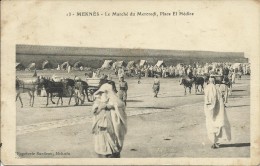 + CPA - MEKNES - Le Marché Du Mercredi, Place El Hédine - Meknès