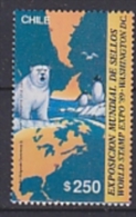 Chile 1989 World Stamp Expo ´89 Washington / Icebaer / South Pole 1v ** Mnh (22265A) - Otros & Sin Clasificación