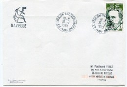 Dateur TOULON SECTEUR MARITIME+ Cachet GAZELLE Sur Env. Du 21/01/1983 - Correo Marítimo