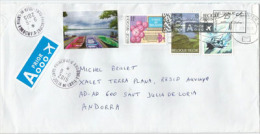 Belle Lettre De Belgique Adressée En Andorre, Avec Timbres à Date Arrivée Au Recto Enveloppe - Lettres & Documents