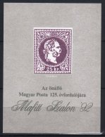 Hungary 1992. MAFITT (Hungarian Scientific Society Of Philatelic) Special Souvenir Sheet (commemorative Sheet) MNH (**) - Hojas Conmemorativas