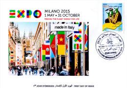 ARGELIA 2014 FDC  FDC Expo Milan 2015 Milano Italia Italy Exposition Food Nutrition Alimentation Flags - 2015 – Milaan (Italië)