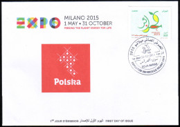 ARGELIA 2014 FDC  FDC Expo Milan 2015 Milano Universal Expo - Poland Pologne Polska Italia Italy Exposition Food - 2015 – Milan (Italie)