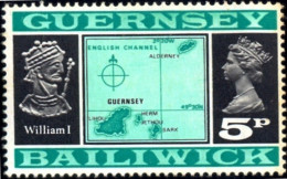 LATITUDES-ENGLISH CHANNEL-WILLIAM-I-COAT OF ARMS-CHARLES-II-GUERNSEY-MNH-A5-574 - Geography