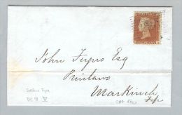 Grossbritannien 1855-01-18 Brief Mi#8 Typ IV Perth Nach Markirch - Briefe U. Dokumente