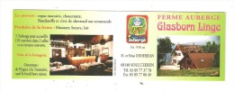 Carte Publicité : 68 - SOULTZEREN : Ferme Auberge Glasborn Linge : 2 Vues + Plan 17cmX5,5cm - Werbepostkarten