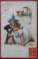 CPA  FANTAISIE ILLUSTRATEUR  A WUYTS - LA CONFIDENCE FILLETTE  Chien Et Chat 1930 N°159 - Wuyts