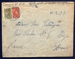 LETTRE URSS POUR FRANCE- BEZIERS-  TIMBRAGE A 15 K PAR N° 427 ET 429 CAD DE 1930- 3 SCANS - Cartas & Documentos