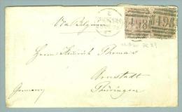 Grossbritannien 1875-12-28 Brief Nach Arnstadt Mit 2x Mi#40 Pl 3 - Brieven En Documenten