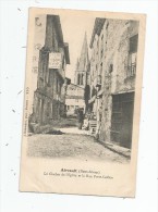 Cp , 79 , AIRVAULT , Le Clocher De L'église Et La Rue PORTE-CAILLON , Vierge - Airvault