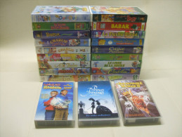 21x K7 CASSETTE VIDEO VHS Secam: Princes Et Princesses, Magic Baskets, L'Incroyable Voyage 2, Oui-Oui, Winnie L'Ourson.. - Collections & Sets