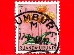 RUANDA - URUNDI - Usato - 1953 - Fiori - Floers - Fleurs - Gerbera - 7 - Usados