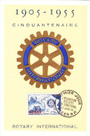 Carte Maximum ALGERIE  N°Yvert 328 (ROTARY) Obl Sp Ill 1er Jour 1955 - Cartes-maximum