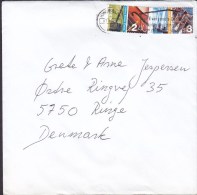 Hong Kong China HONG KONG 2002 Cover Brief RINGE Denmark $2.40 & $3 Music & Sailing Stamps - Cartas & Documentos