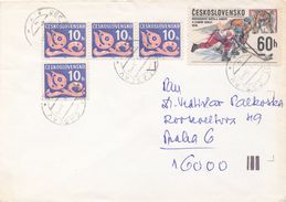 J2534 - Czechoslovakia (1986) 286 01 Caslav - Postage Due Stamps Used In The Function Standard Postage Stamps - Portomarken
