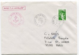 Dateur ORVAULT PL J D ARC GA + Cachet AVISO L.V. LAVALLEE Sur Env. Du 30/03/1981 - Maritime Post