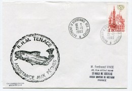 Dateur BATIMENT D ASSISTANCE DES PECHES+ Cachet R.H.M. TENACE Sur Env. Du 21/01/1983 - Maritime Post