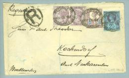 Grossbritannien 1892-12-19 Marklane BOEC R-Brief Nach Kochendorf Württ. 9,5Pence - Storia Postale