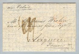 Grossbritannien 1843-06-20 BOM Brief Manchester Nach Avignon F. - ...-1840 Prephilately