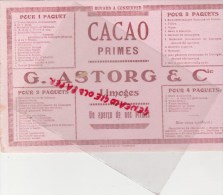 87 - LIMOGES - BUVARD G. ASTORG & CO - CACAO PRIMES - IMPRIMERIE DUMONT LIMOGES - Alimentaire