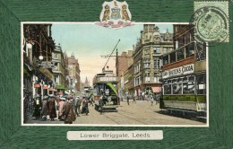 POST CARD ENGLAND YORKSHIRE LOWER BRIGGATE LEEDS 1909 - Leeds