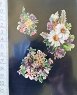 Chromo Decoupis, Gaufré A Coller. Theme Floral, Fleurs Vers 1900 - Fiori