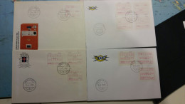 4 ATM FDC Brief Island1983 - 1994 - Frankeervignetten (Frama)