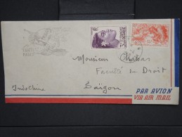 FRANCE-OCEANIE-1er Vol Tahiti/Paris  Pour Saigon En 1950  Aff Plaisant   à Voir  P6228 - Briefe U. Dokumente