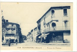 Carte Postale Ancienne Montagnac - Avenue De Pézénas - Montagnac