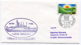 Dateur De KIEL + Cachet Aviso JEAN MOULIN Sur Env. Du 25/06/1980 - Maritieme Post