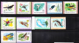 Montserrat 1970-74 Birds Definitive Heron Hummingbird Carib MNH - Montserrat