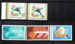 Montserrat 1974 Surcharged With New Values 5v MNH - Montserrat