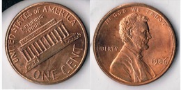 EE.UU.  USA  CENT DOLLAR 1986 - 1959-…: Lincoln, Memorial Reverse