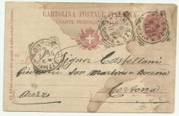 CARTOLINA POSTALE RISPOSTA DEL 1896 - Historia