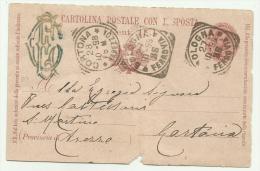 CARTOLINA POSTALE CON RISPOSTA  DEL 1898 - Geschichte