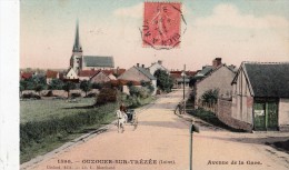 OUZOUER-SUR-TREZEE AVENUE DE LA GARE CARTE COLORISEE - Ouzouer Sur Loire