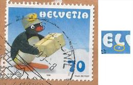 Pingu Mit Paketschnur, 70 Rp. Mehrfarbig   (Putzer)              1999 - Varietà