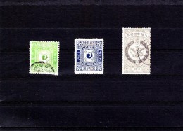 EXTRA-6-66 3 STAMPS ONE WITH THE ROT OVERPRINT. - Corea (...-1945)