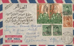Egypte  (royaume)    Lettre   Par Avion  De  1953  VersConstantine  Cachet Arrivée  13 / 02/1953 - Cartas & Documentos