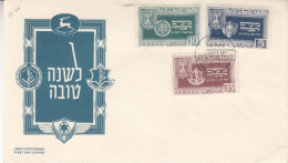 Nouvel An - Israël - Document De 1949 - Oblitération Haifa - Valeur 13,75 Euros En 2003 ! - Briefe U. Dokumente