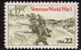 USA 1985 WW I Veterans Stamp #2154 Martial Soldier - WW1