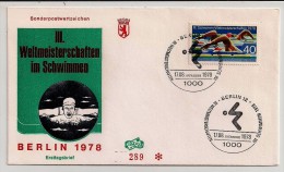 Germany-Berlin, 1978, 3rd World Swimming Championships, FDC, Berlin, 17-8-78 - Swimming