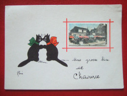 10 - CHAOURCE - UNE GROSSE BISE DE CHAOURCE - " RARE " - CHATS NOIRS - - Chaource