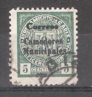 ESPANA, Ayuntamiento De CADIZ, Andalucia CORREO COMEDORES MUNICIPALES, 5 C Vert , Obl, TB - Postage-Revenue Stamps