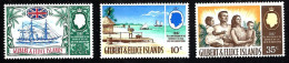 GILBERT & ELLICE ISLANDS BRITISH CONSTITIUTION 75 YEARS WOMAN CHILD SHIP SET OF 3 SG132-4 MINTLH 1967 READ DESCRIPTION - Gilbert- Und Ellice-Inseln (...-1979)