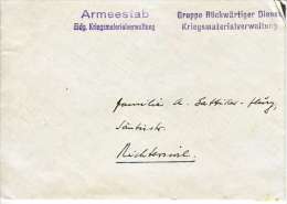 LETTRE MILITAIRE + CACHET: ARMEESTAB ET DIVERS - Documenten