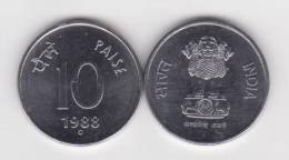 INDIA     10  PAISE   1.988  ACERO  KM#40.1   SC/UNC    T-DL-10.239 - Inde