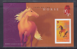 Hong Kong 2002 Year Of The Horse Imperf S/S MNH - Blocs-feuillets