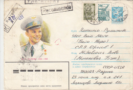 21503- SPACE, COSMOS, IURI GAGARIN, REGISTERED COVER STATIONERY, 1984, RUSSIA - Russie & URSS