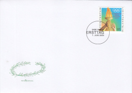 21533- ATHENS'04 OLYMPIC GAMES, COVER FDC, 2004, LIECHTENSTEIN - Summer 2004: Athens